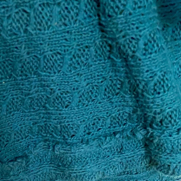 We the FREE PEOPLE Thiens Hacci Top-Teal Night Oversized Sweater SzM - Picture 5 of 7